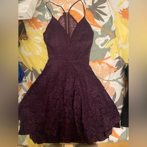 Purple lace hoco dress Windsor